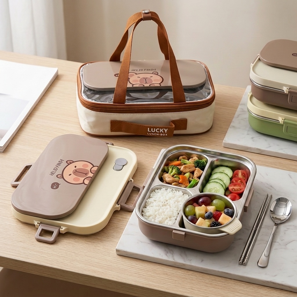 Meal Prep Soup - Lonchera Bento de Acero Inoxidable 304,