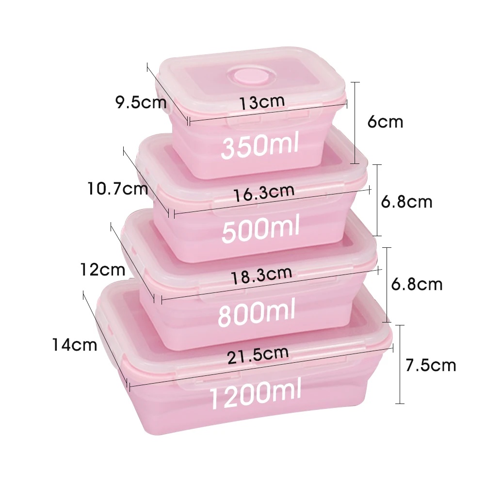 Meal Prep Kit - Contenedores plegables para almacenamiento de alimentos