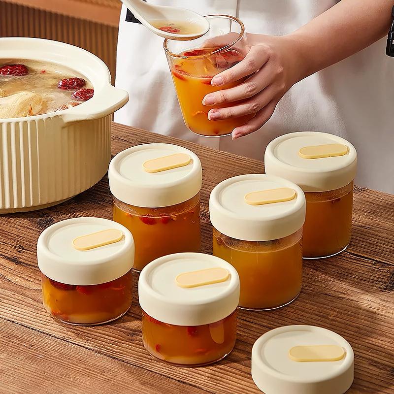 Meal Prep Juice Bottles - Tarro de vidrio para almacenamiento de