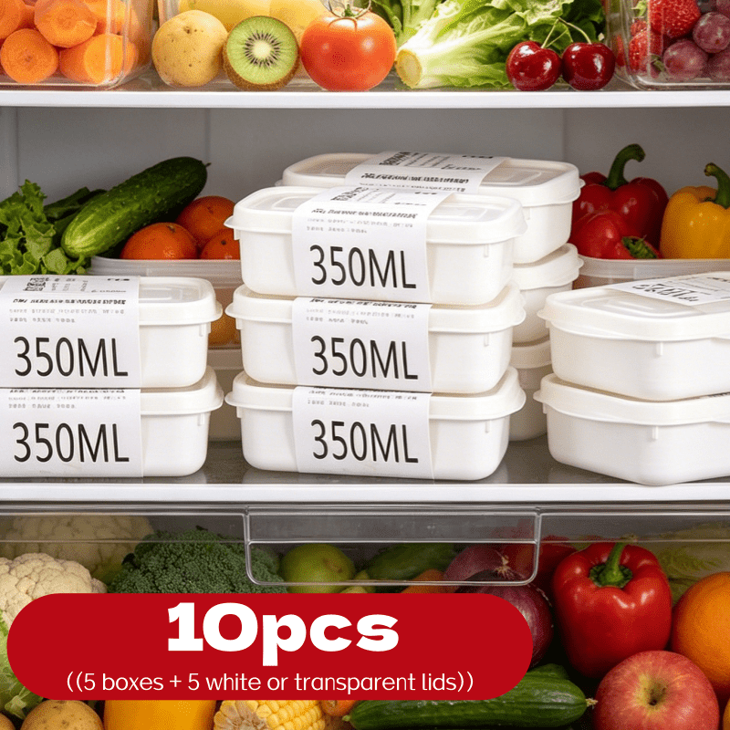 Meal Prep Container - Juego de 10 Recipientes Apilables Reutilizables