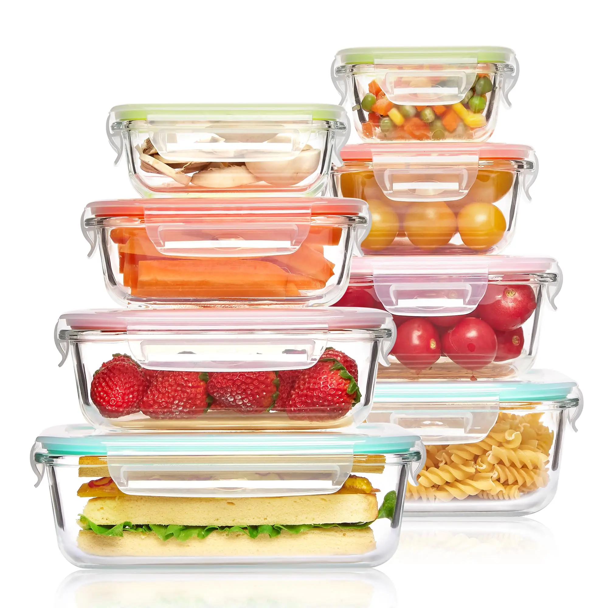 Meal Prep Recipes - Fiambrera de vidrio, contenedores de almacenamiento