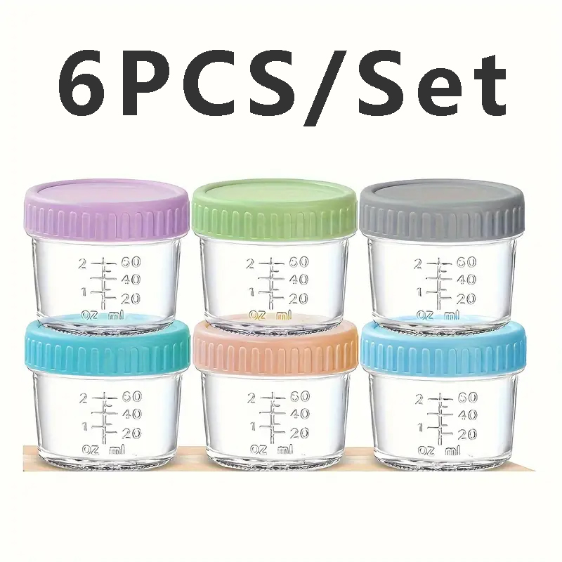 Meal Prep Juice Bottles - Paquete de 6 contenedores de almacenamiento
