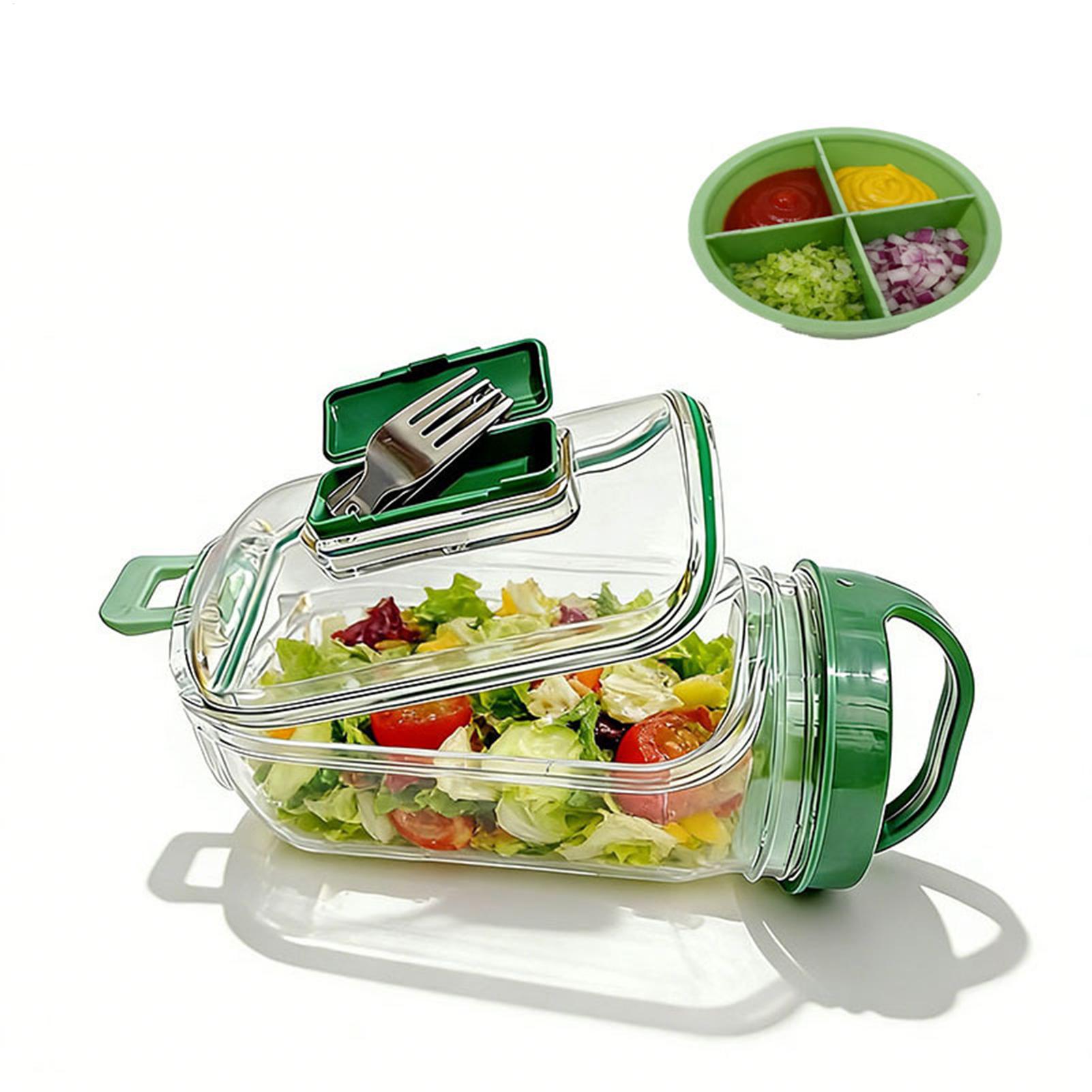 Recipiente para ensalada con a - Meal Prep Gym Food reseña y precio