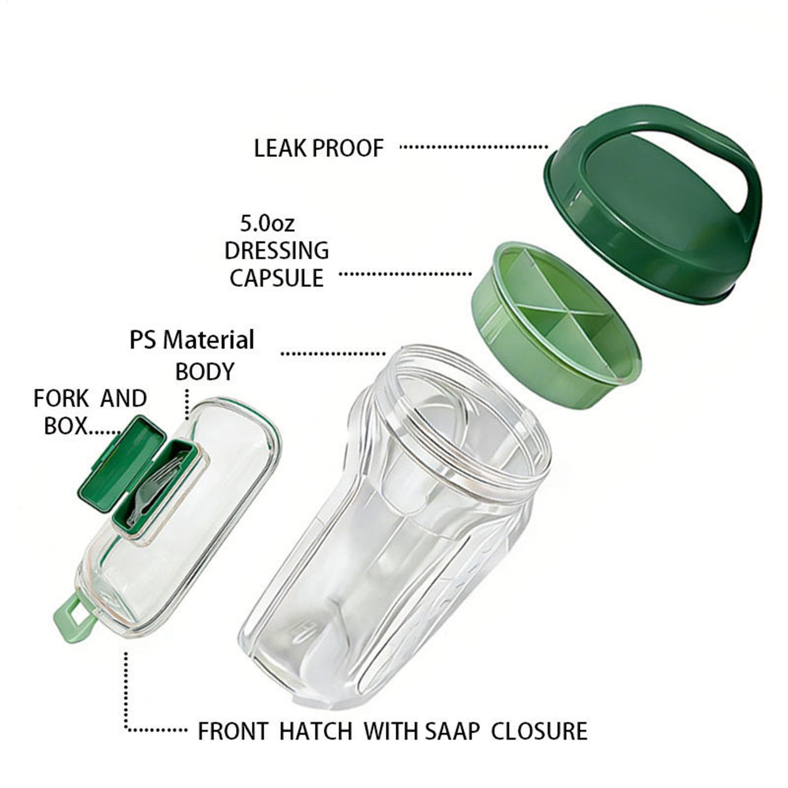 Recipiente para ensalada con a - Meal Prep Gym Food reseña y precio