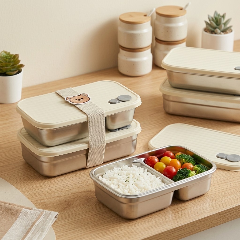 Lonchera de Acero Inoxidable,  - Meal Prep Recipes reseña y precio