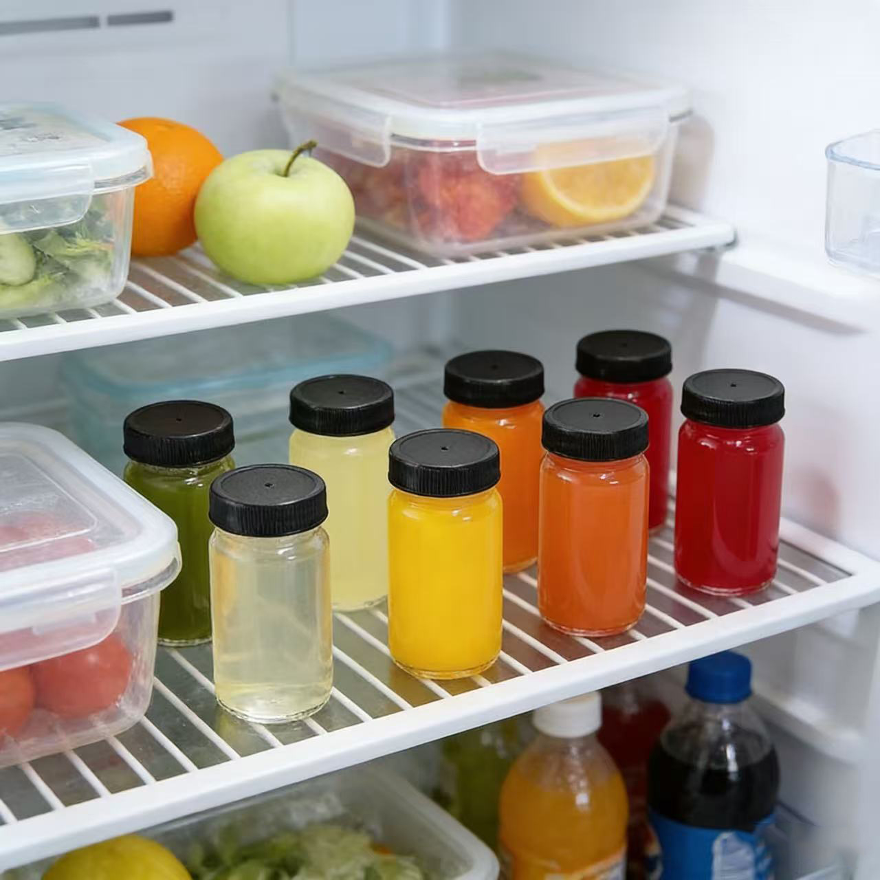 6 botellas de vidrio transpare - Meal Prep Juice Bottles reseña y precio